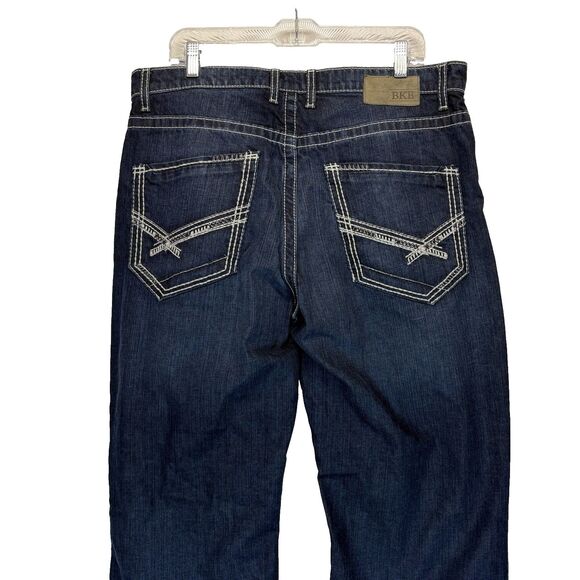 BKE Men's Bootcut Jeans - Dark Blue - Picture 4 of 8